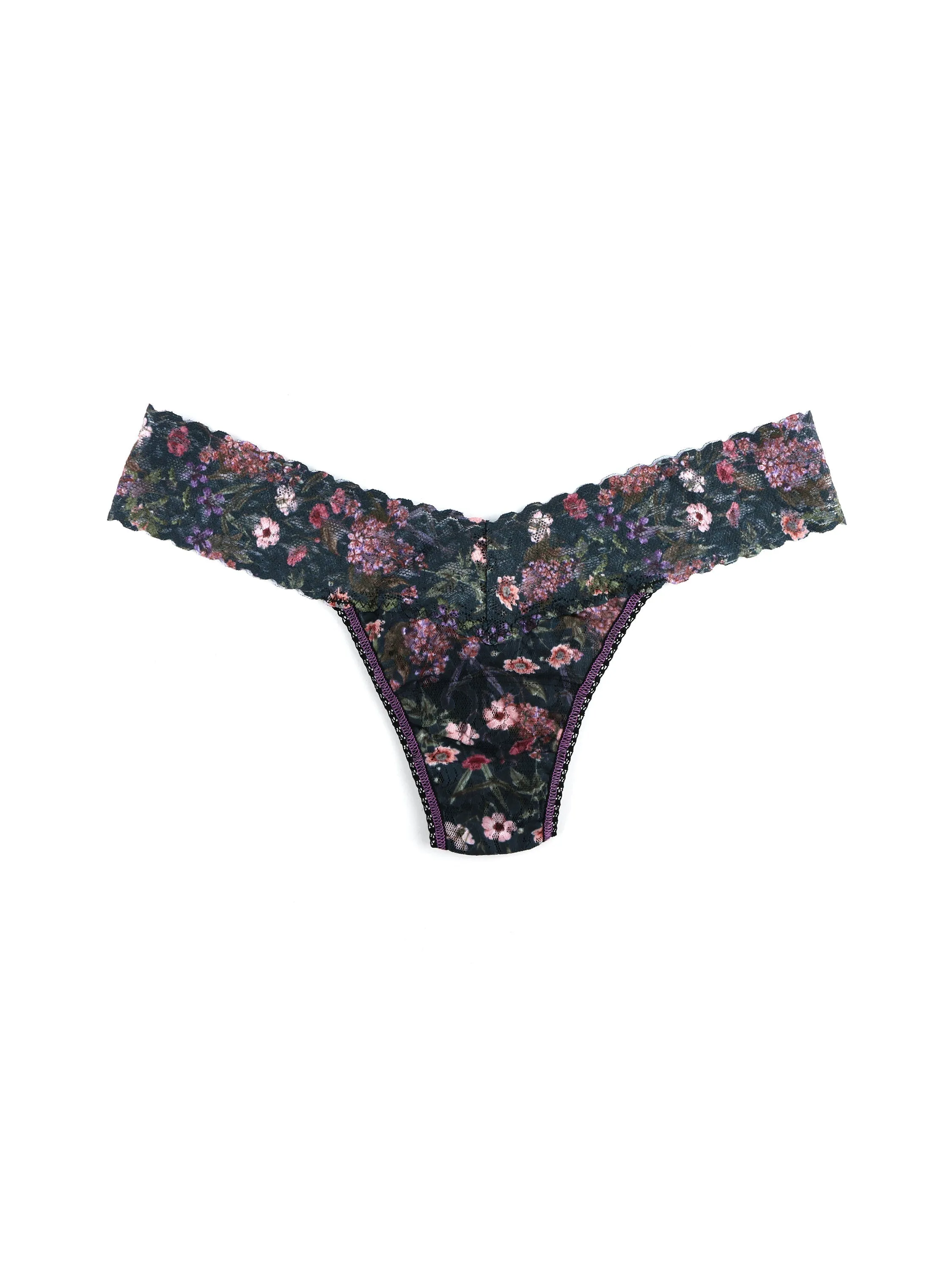 Printed Signature Lace Low Rise Thong Myddelton Gardens Sale sold by Hanky Panky