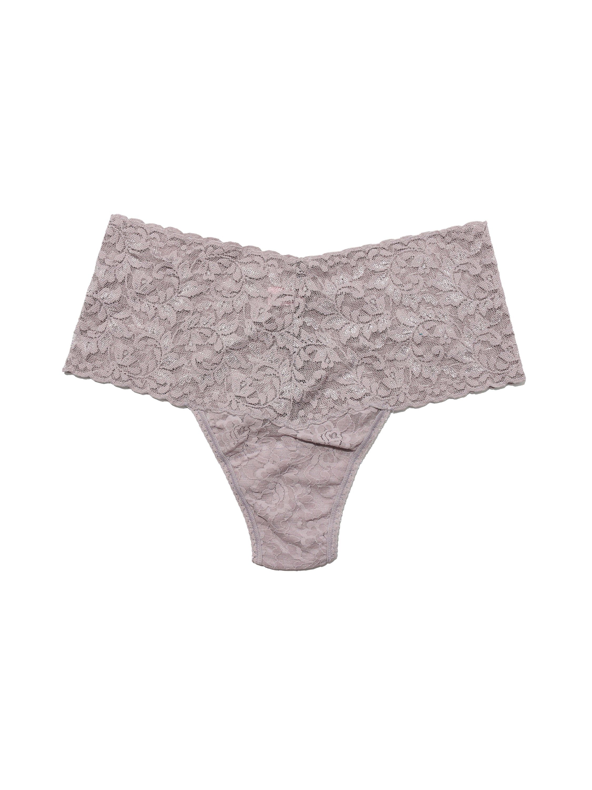 Retro Lace Thong Steel Grey sold by Hanky Panky