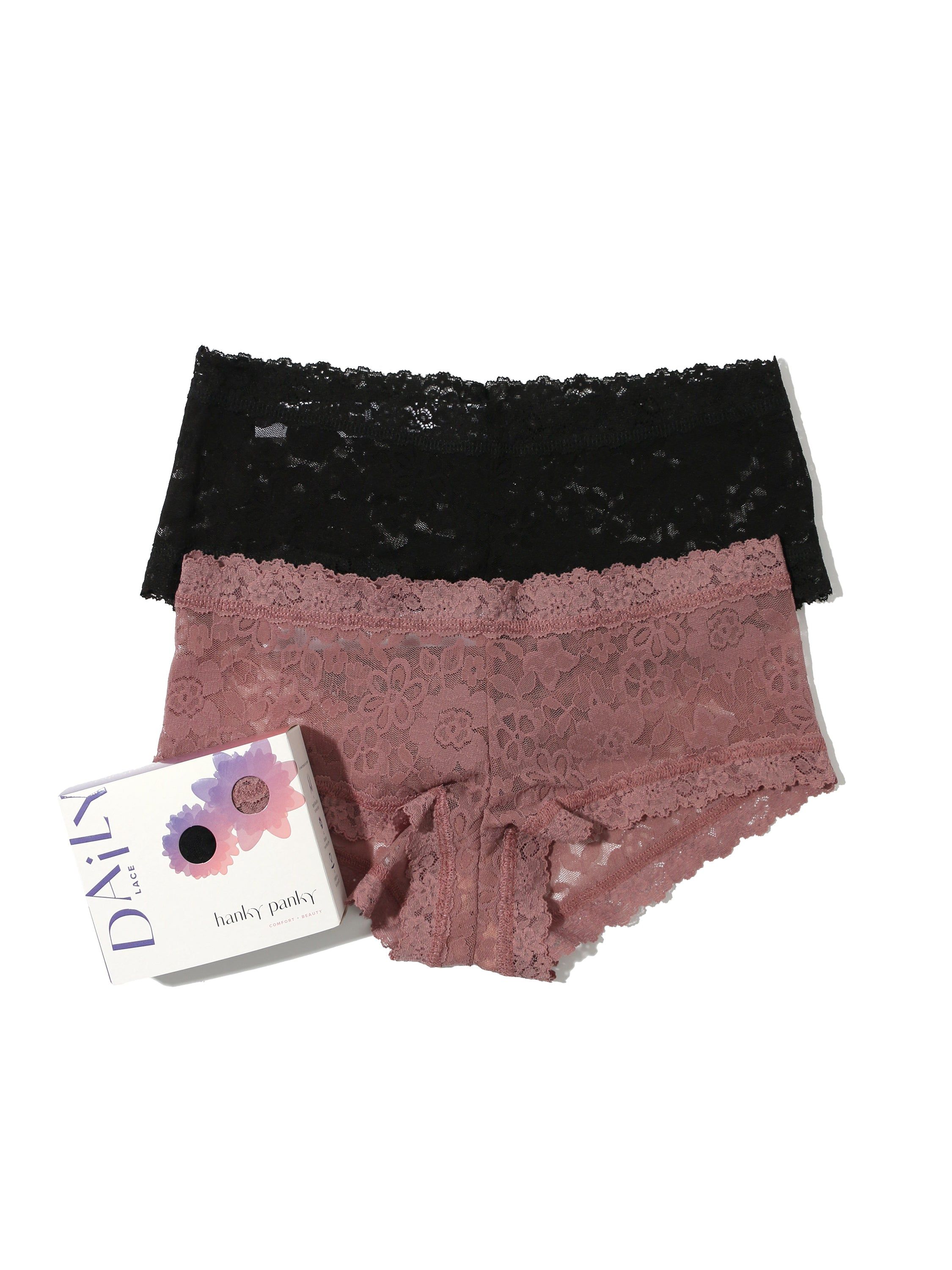 Daily Lace™ Boyshort 2 Pack Black Sale sold by Hanky Panky product image thumbnail 2
