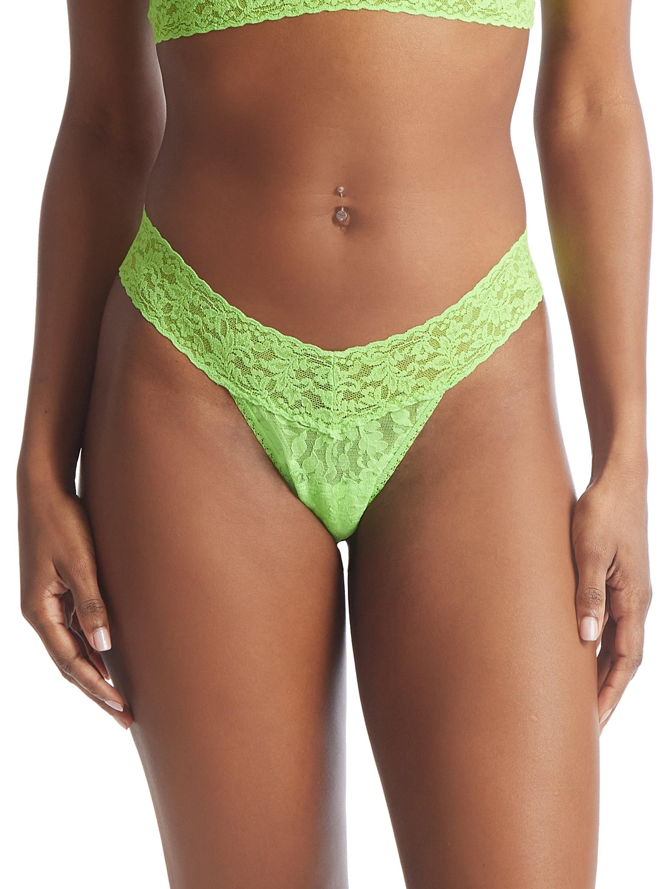 Signature Lace Low Rise Thong Lush Green sold by Hanky Panky product image thumbnail 2