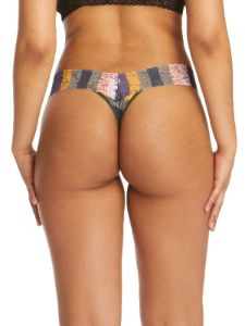 Printed Signature Lace Low Rise Thong sold by Hanky Panky