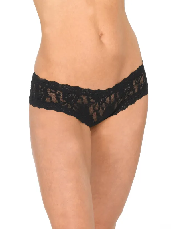 &oh™ Signature Lace Crotchless Cheeky Hipster Black sold by Hanky Panky