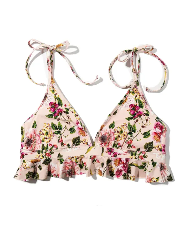 Ruffle Triangle Bikini Top Botanical Treasures Sale sold by Hanky Panky