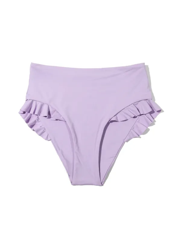 Ruffle High Rise Swim Bottom Moon Crystal Sale sold by Hanky Panky