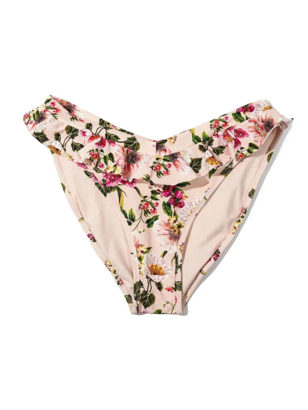 Ruffle V-Front Bikini Bottom Botanical Treasures Sale sold by Hanky Panky