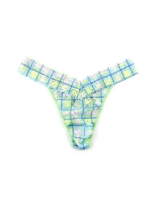 Printed Daily Lace™ Original Rise Thong Hazy Morning Sale sold by Hanky Panky