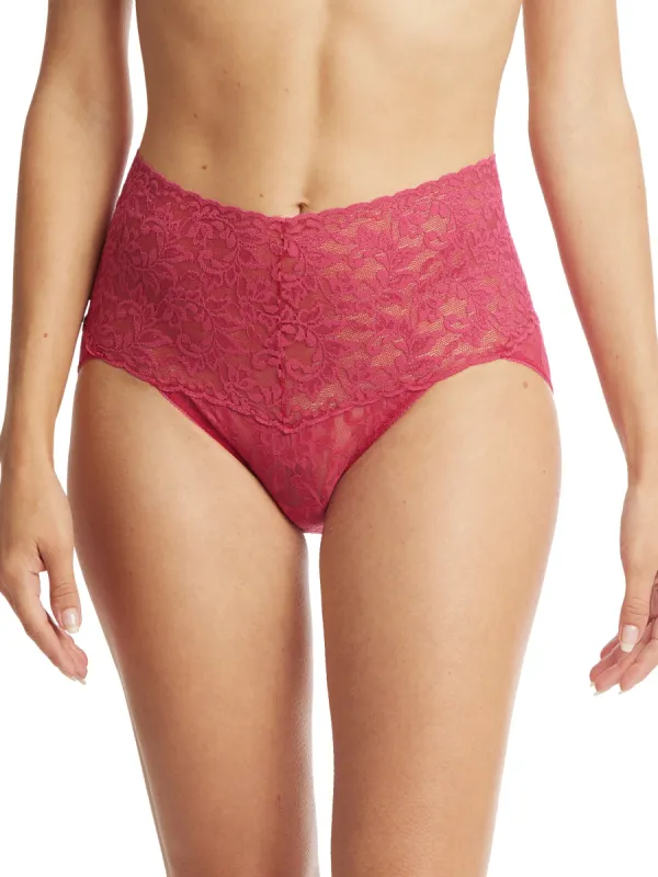 Retro Lace V-Kini Evening Pour Red Sale sold by Hanky Panky