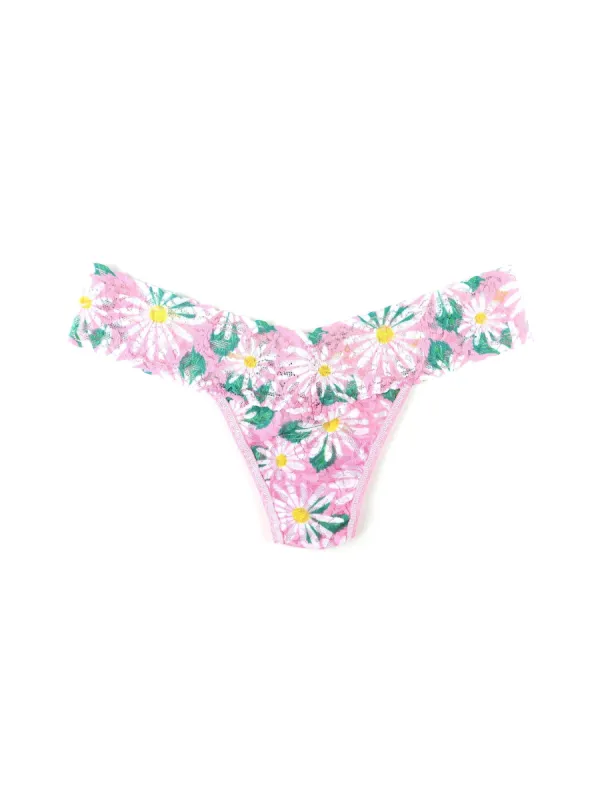 Printed Signature Lace Low Rise Thong Hello Spring Sale sold by Hanky Panky