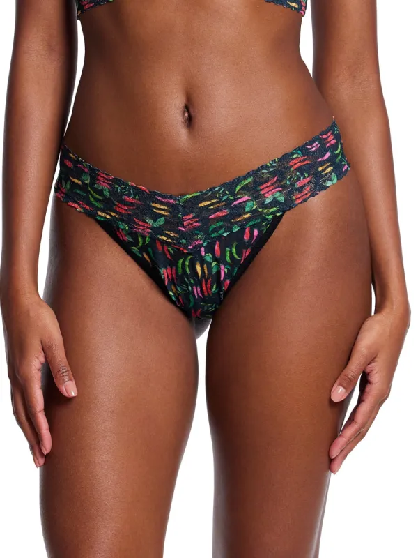 Printed Signature Lace Original Rise Thong Extra Spice Sale sold by Hanky Panky