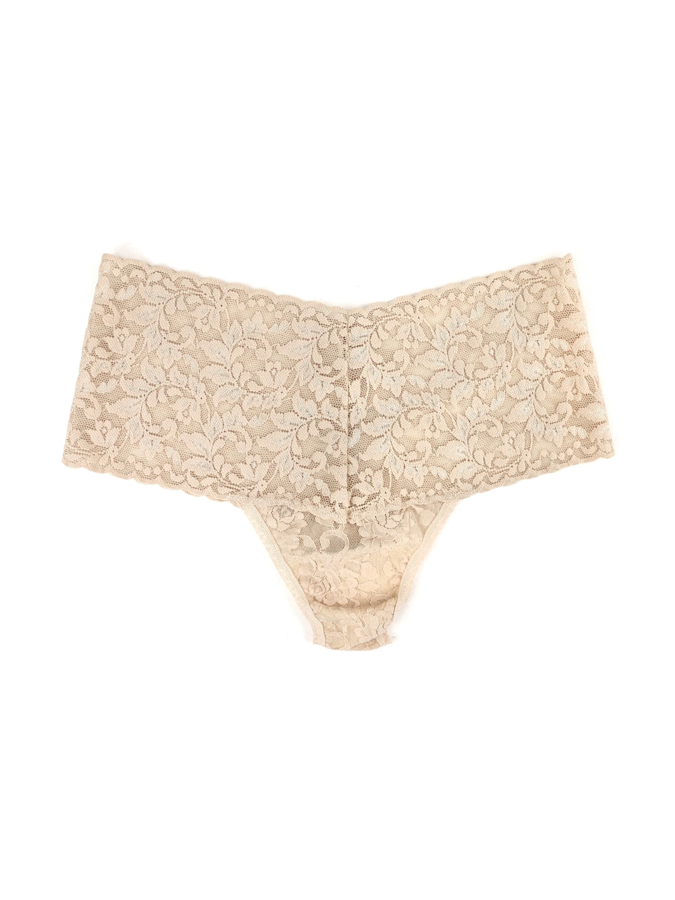 Retro Lace Thong Chai sold by Hanky Panky