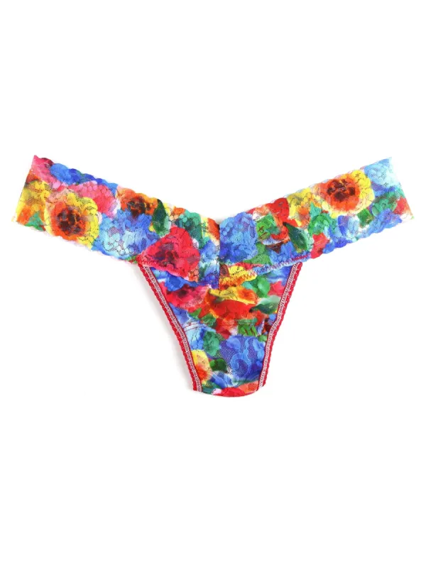 Printed Signature Lace Low Rise Thong Bold Blooms Sale sold by Hanky Panky