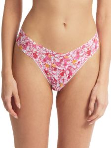 Printed Signature Lace Original Rise Thong XOXO Sale sold by Hanky Panky
