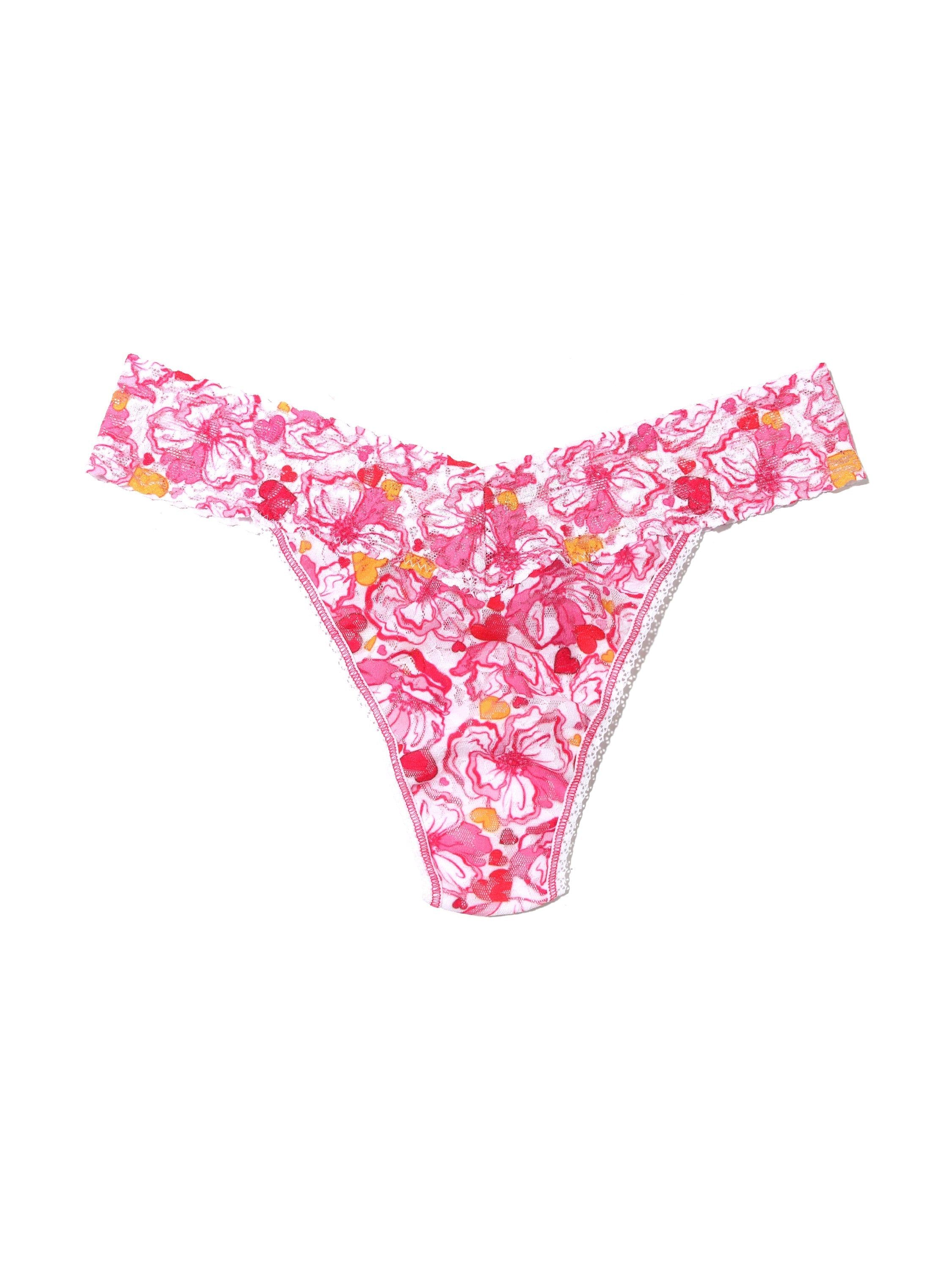 Printed Signature Lace Original Rise Thong XOXO Sale sold by Hanky Panky