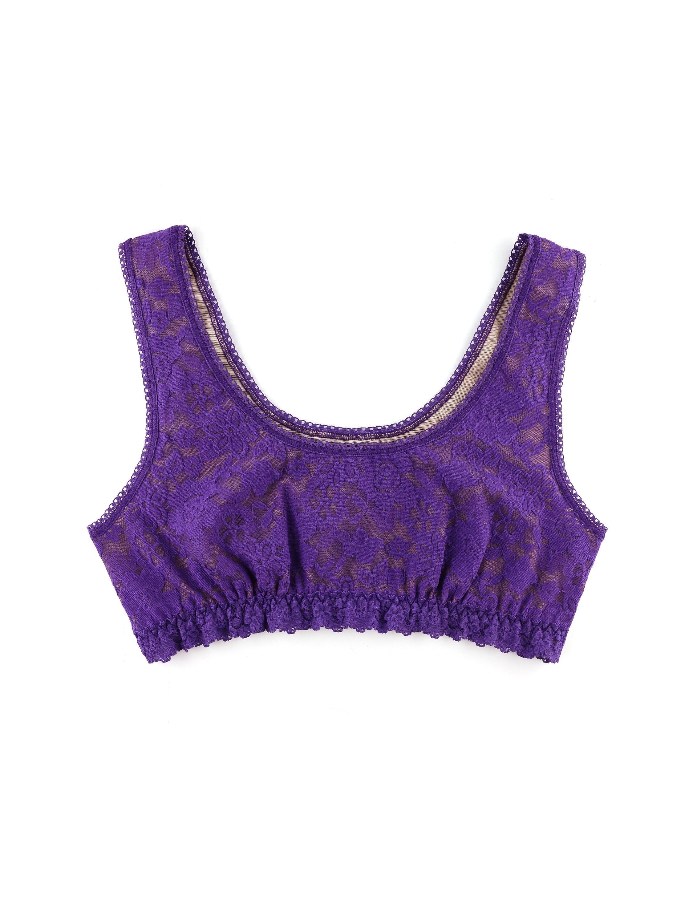Daily Lace™ Lined Scoopneck Bralette Cassis Purple Sale sold by Hanky Panky