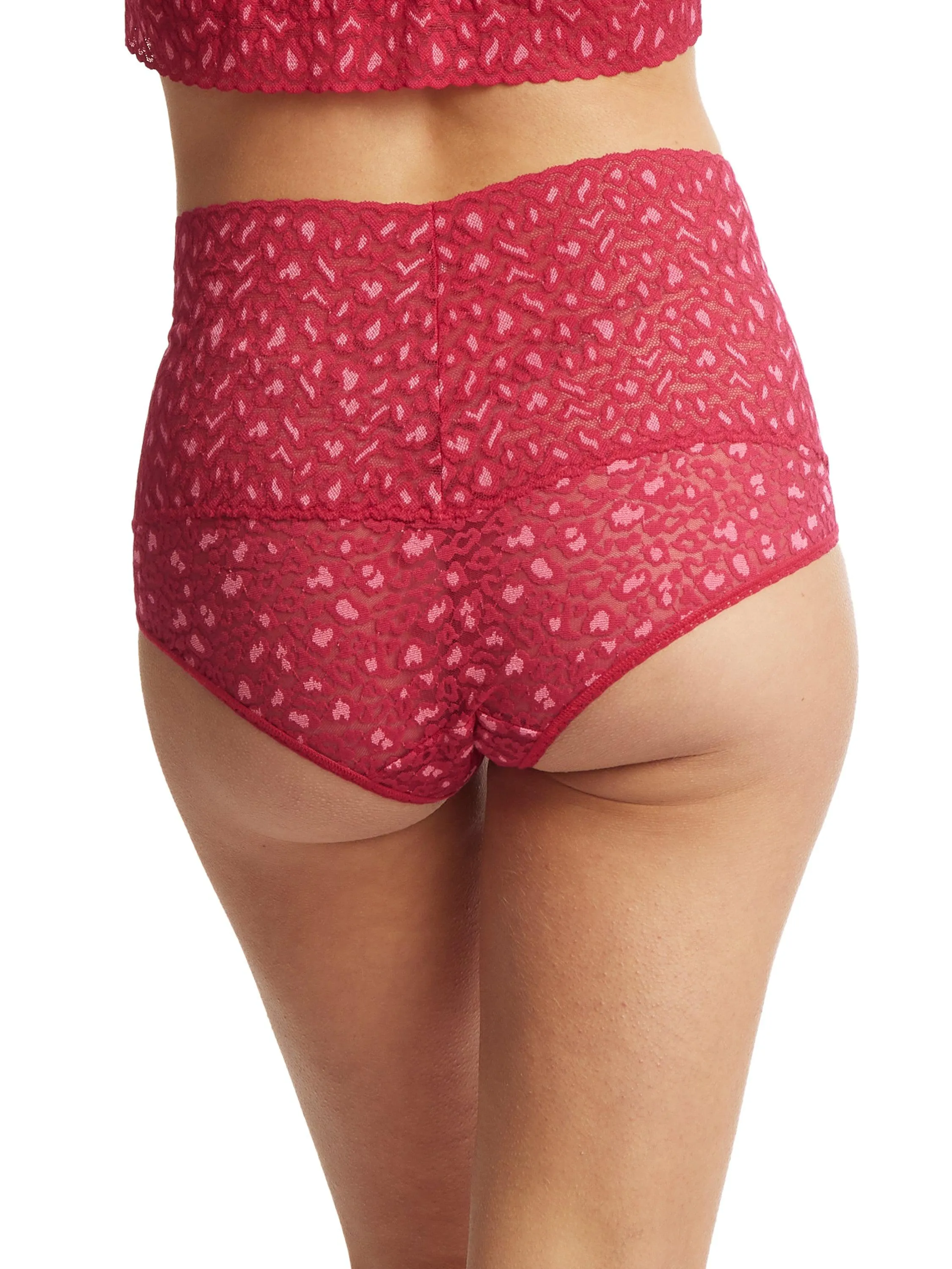 Cross Dyed Leopard Retro V-Kini Berry Sangria Sale sold by Hanky Panky product image thumbnail 3