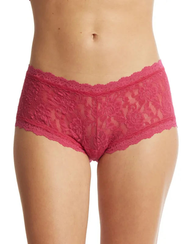 Signature Lace Boyshort Evening Pour Red Sale sold by Hanky Panky