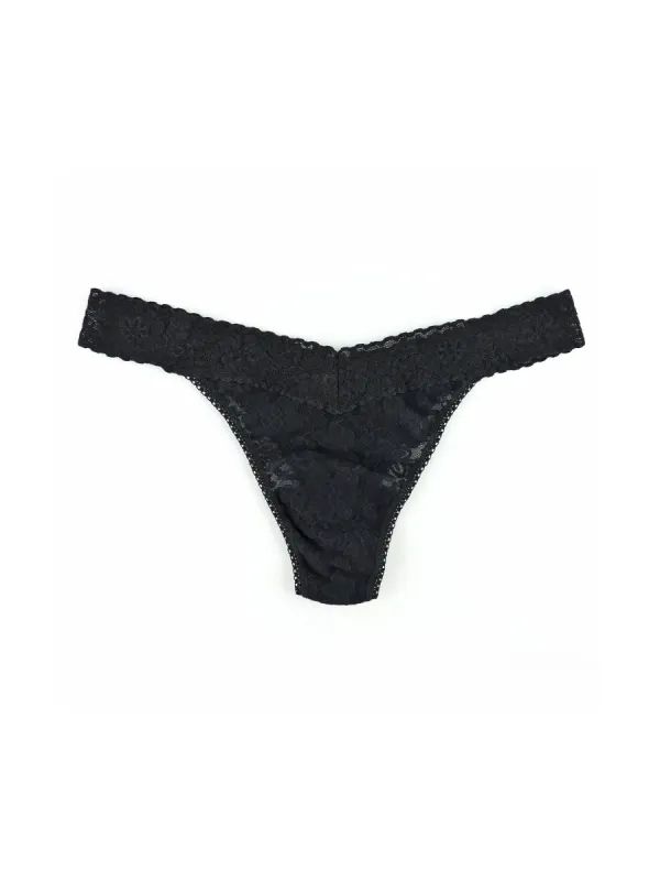 Daily Lace™ Original Rise Thong Black Sale sold by Hanky Panky