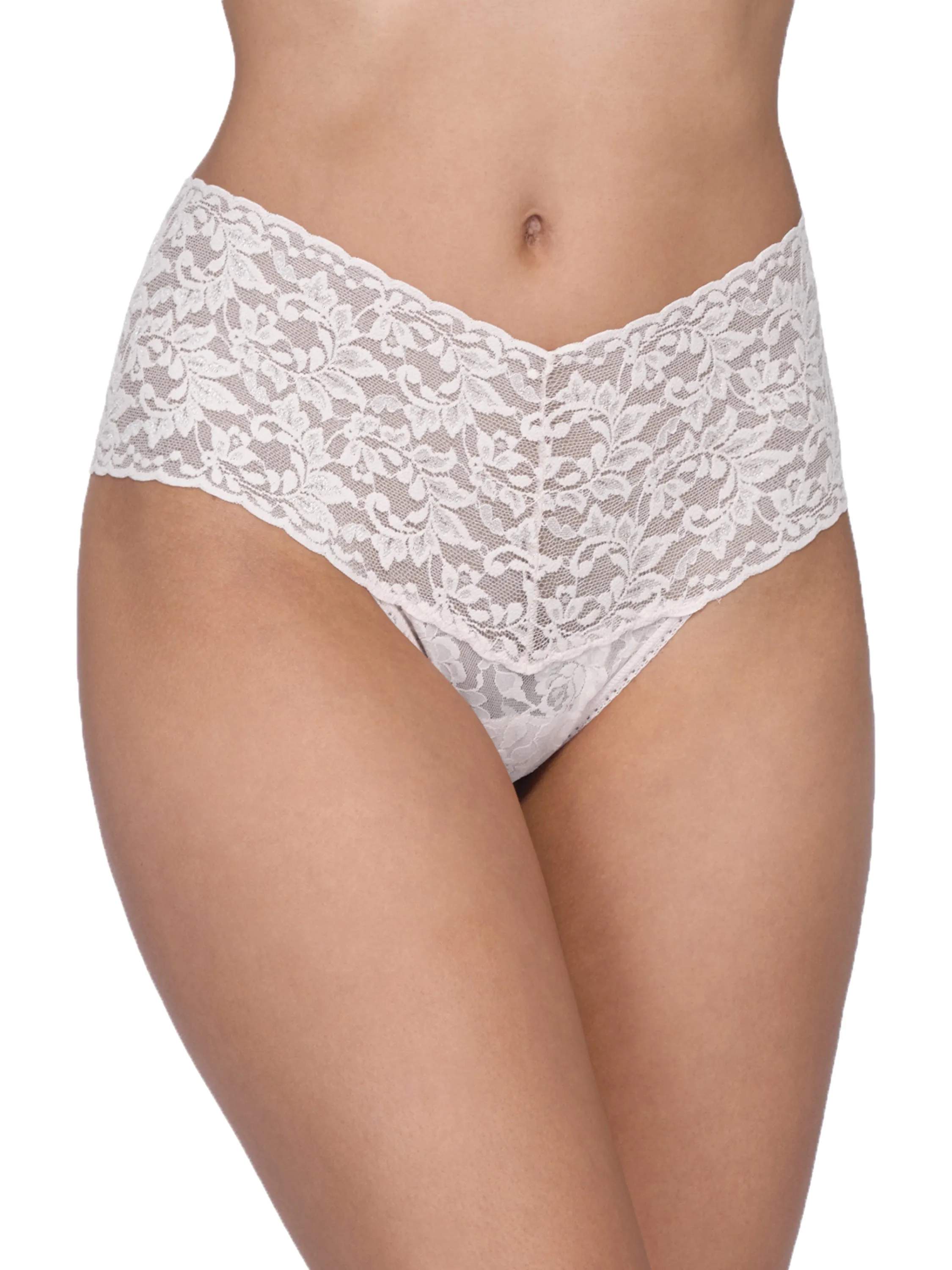 Retro Lace Thong Marshmallow sold by Hanky Panky product image thumbnail 2