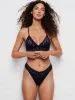 Signature Lace® Padded Triangle Bralette Navy sold by Hanky Panky