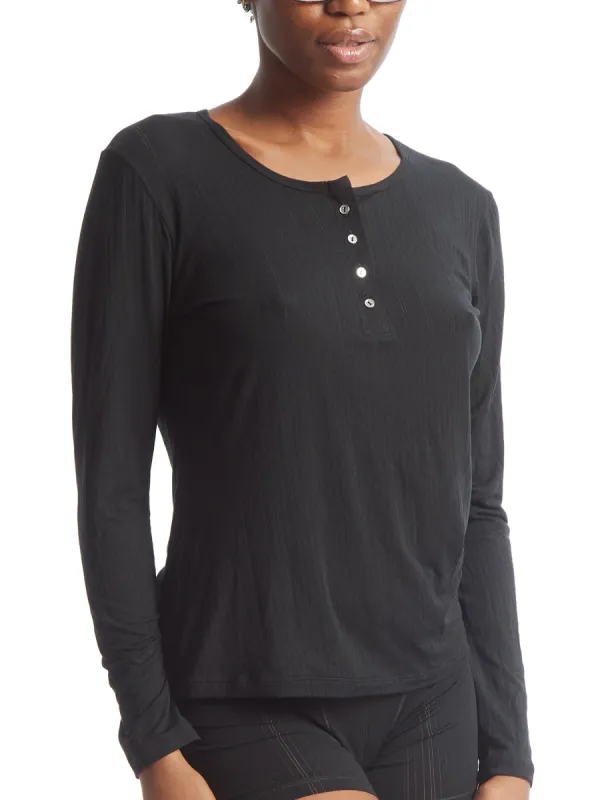 MellowLuxe™ Long Sleeve Top Black Sale sold by Hanky Panky