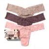 3 Pack Signature Lace Low Rise Thongs In Printed Box Sale sold by Hanky Panky