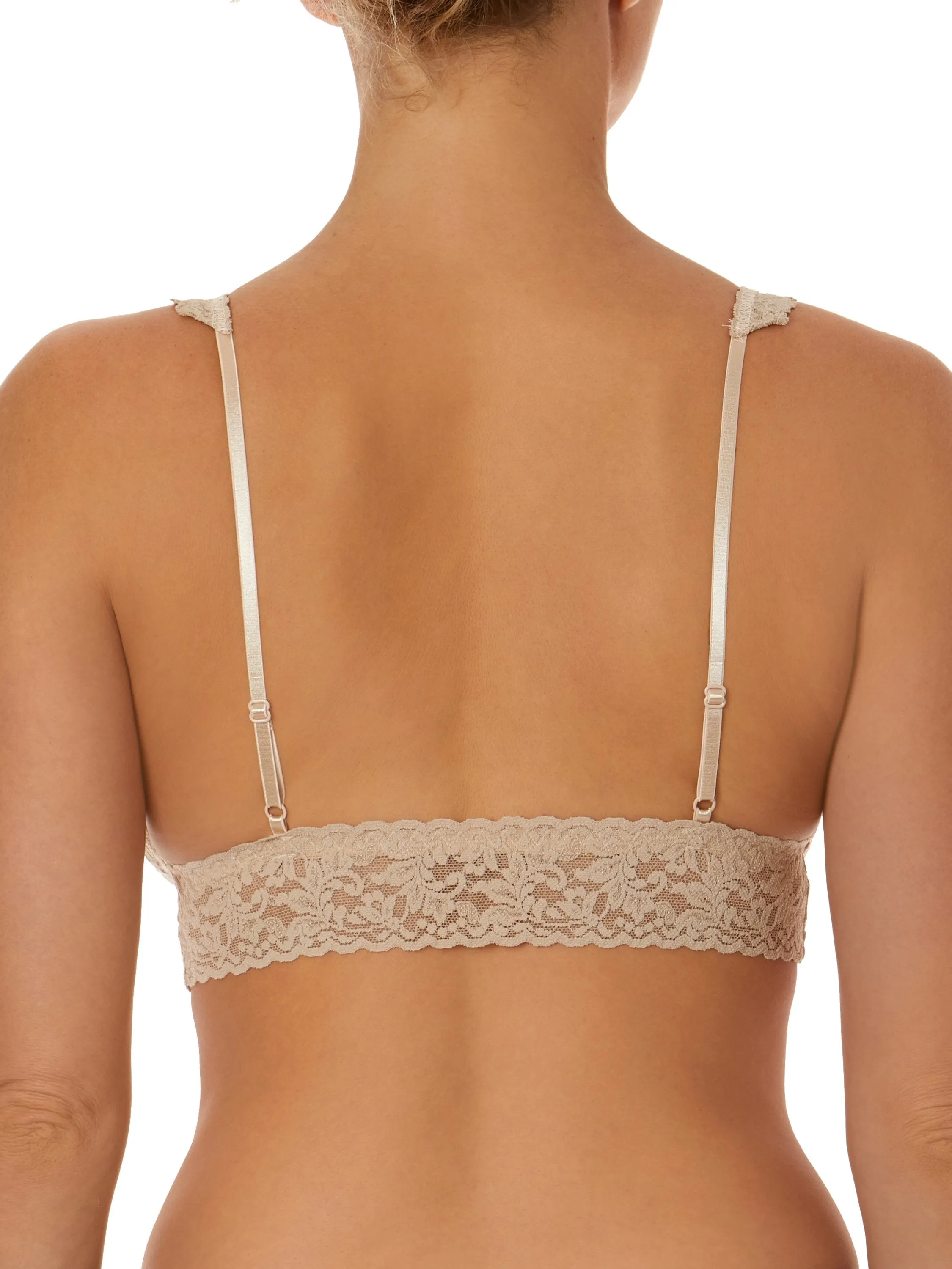 Signature Lace Padded Crossover Bralette Chai Sale sold by Hanky Panky product image thumbnail 5