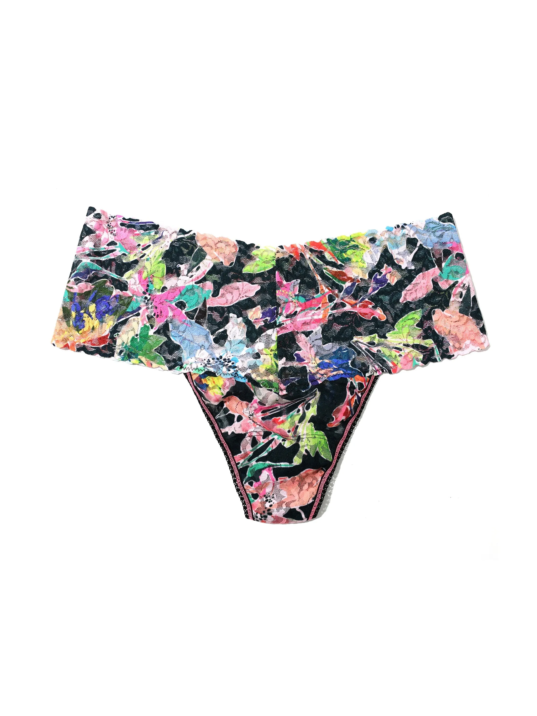 Plus Size Printed Retro Lace Thong Unapologetic Sale sold by Hanky Panky