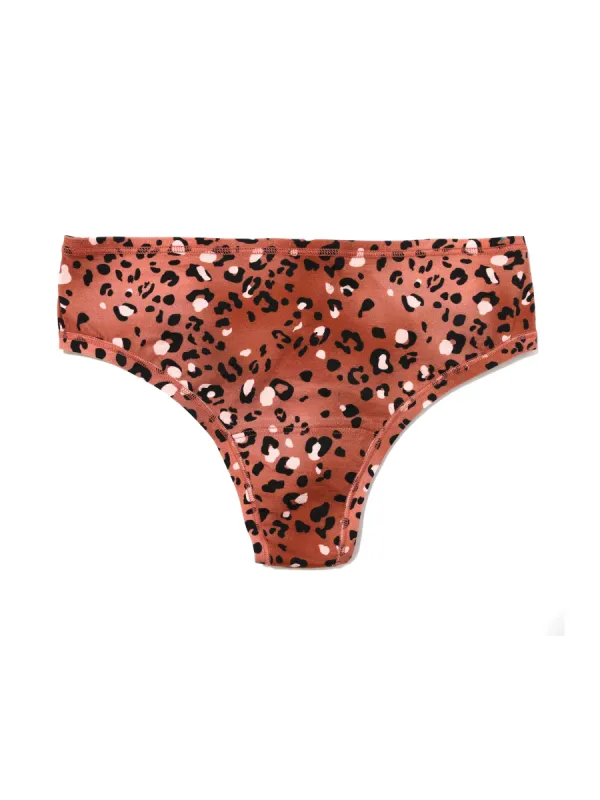 Printed PlayStretch™ Natural Rise Thong Wild Spots sold by Hanky Panky