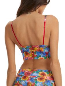 Printed V-Neck Retro Lace Bralette Sale sold by Hanky Panky