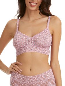 Printed V-Neck Retro Lace Bralette Sale sold by Hanky Panky