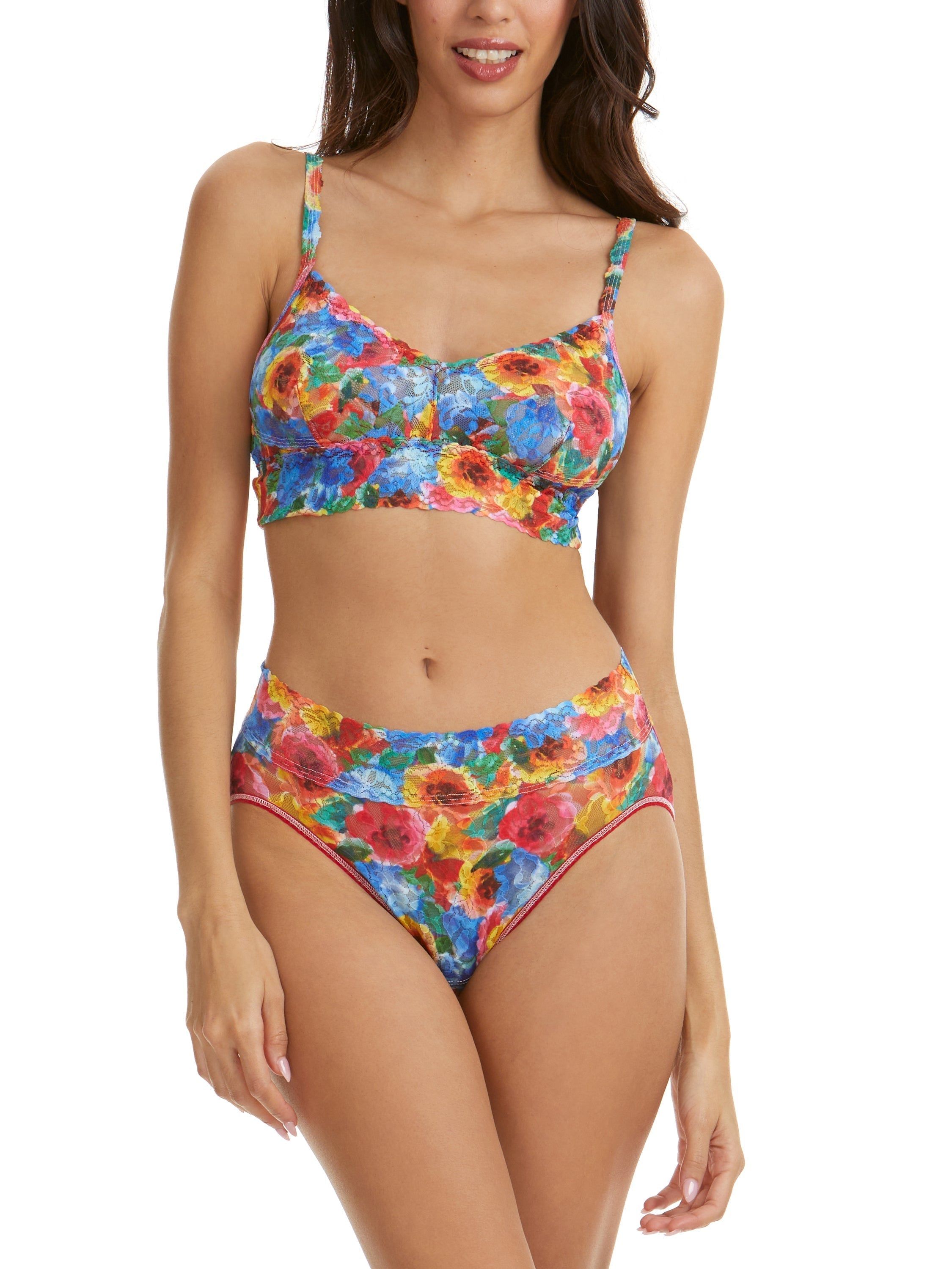 Printed V-Neck Retro Lace Bralette Sale sold by Hanky Panky product image thumbnail 3