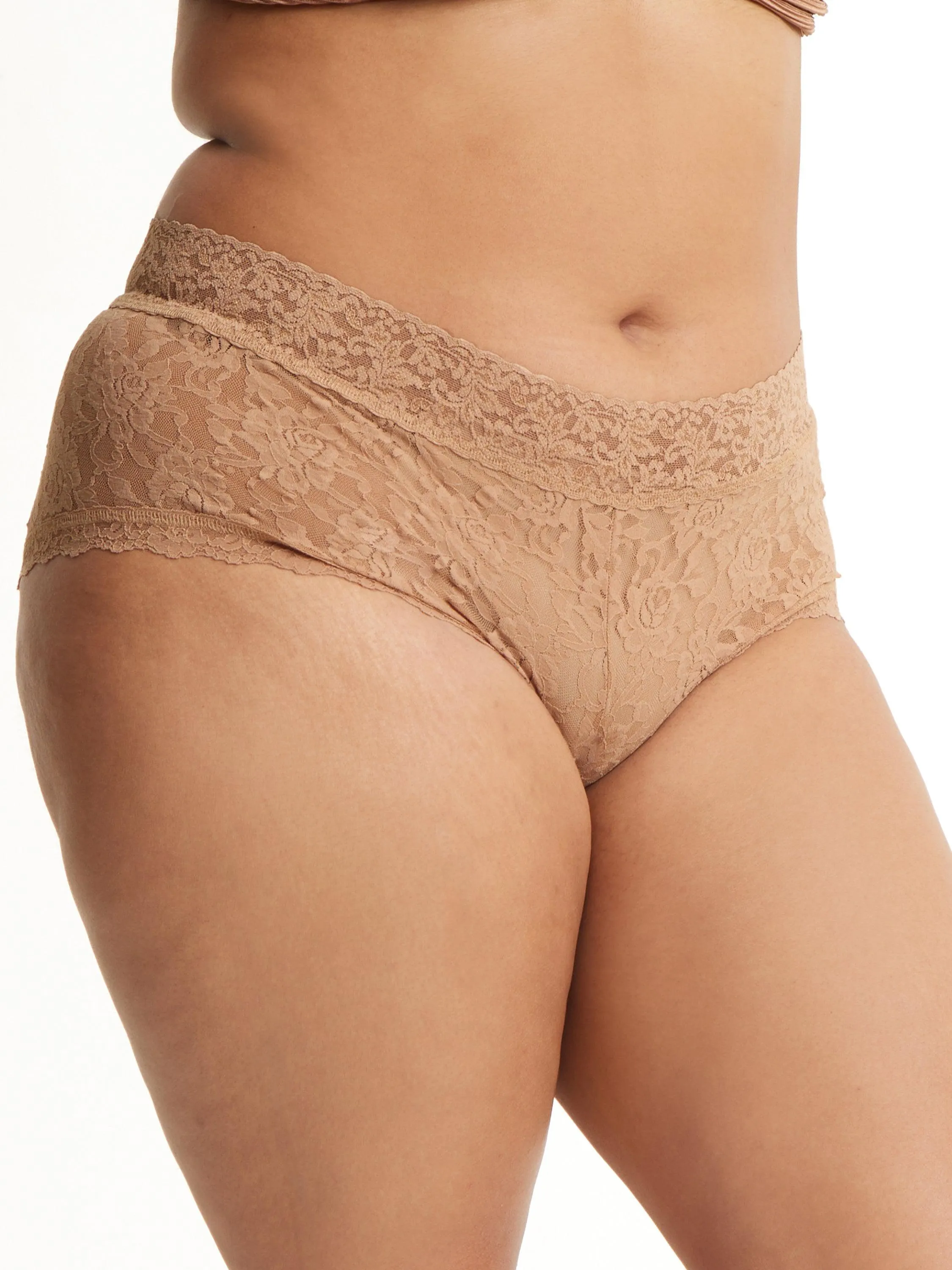 Plus Size Signature Lace Boyshort Sun Tan sold by Hanky Panky product image thumbnail 2