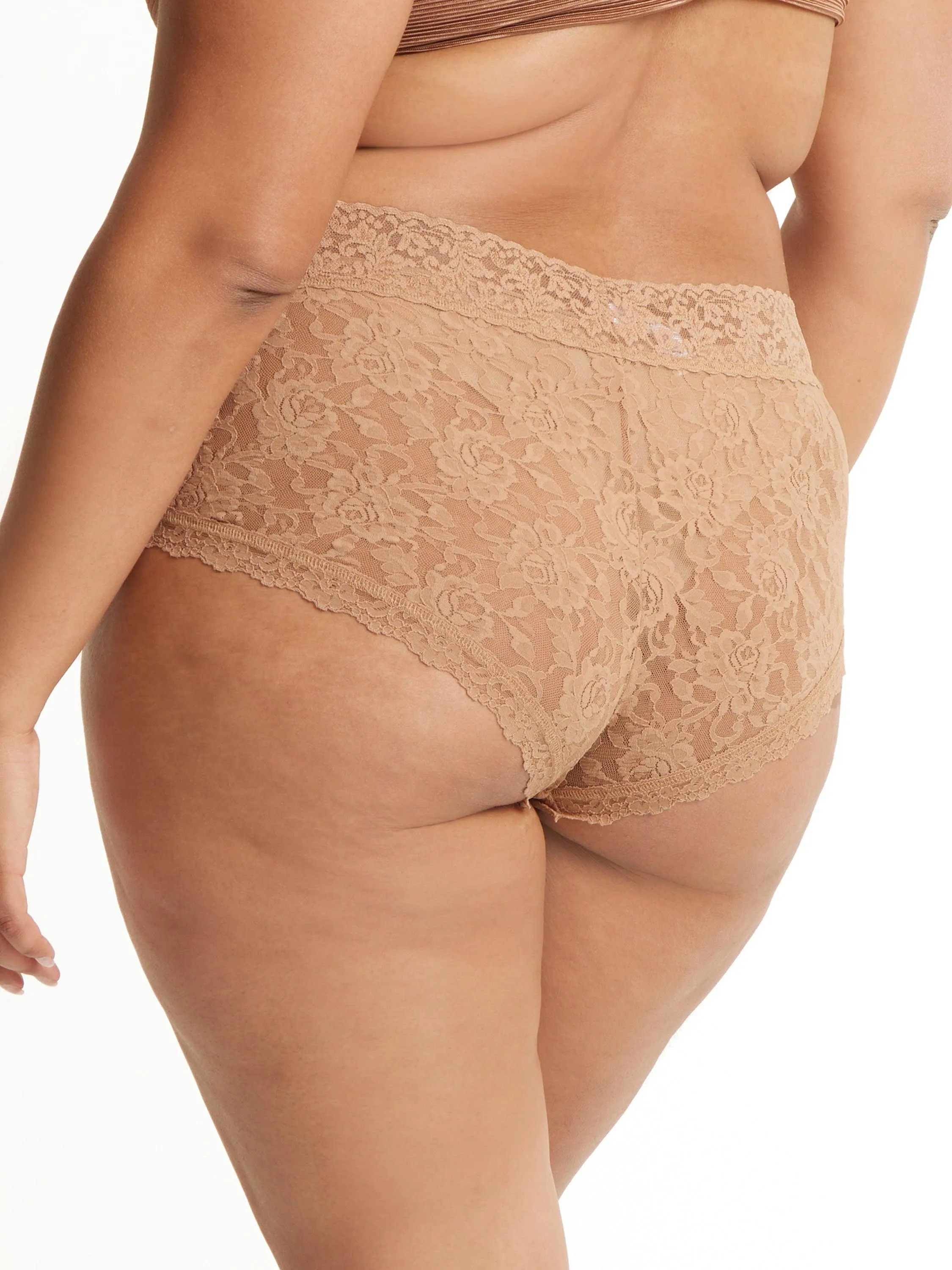 Plus Size Signature Lace Boyshort Sun Tan sold by Hanky Panky product image thumbnail 3