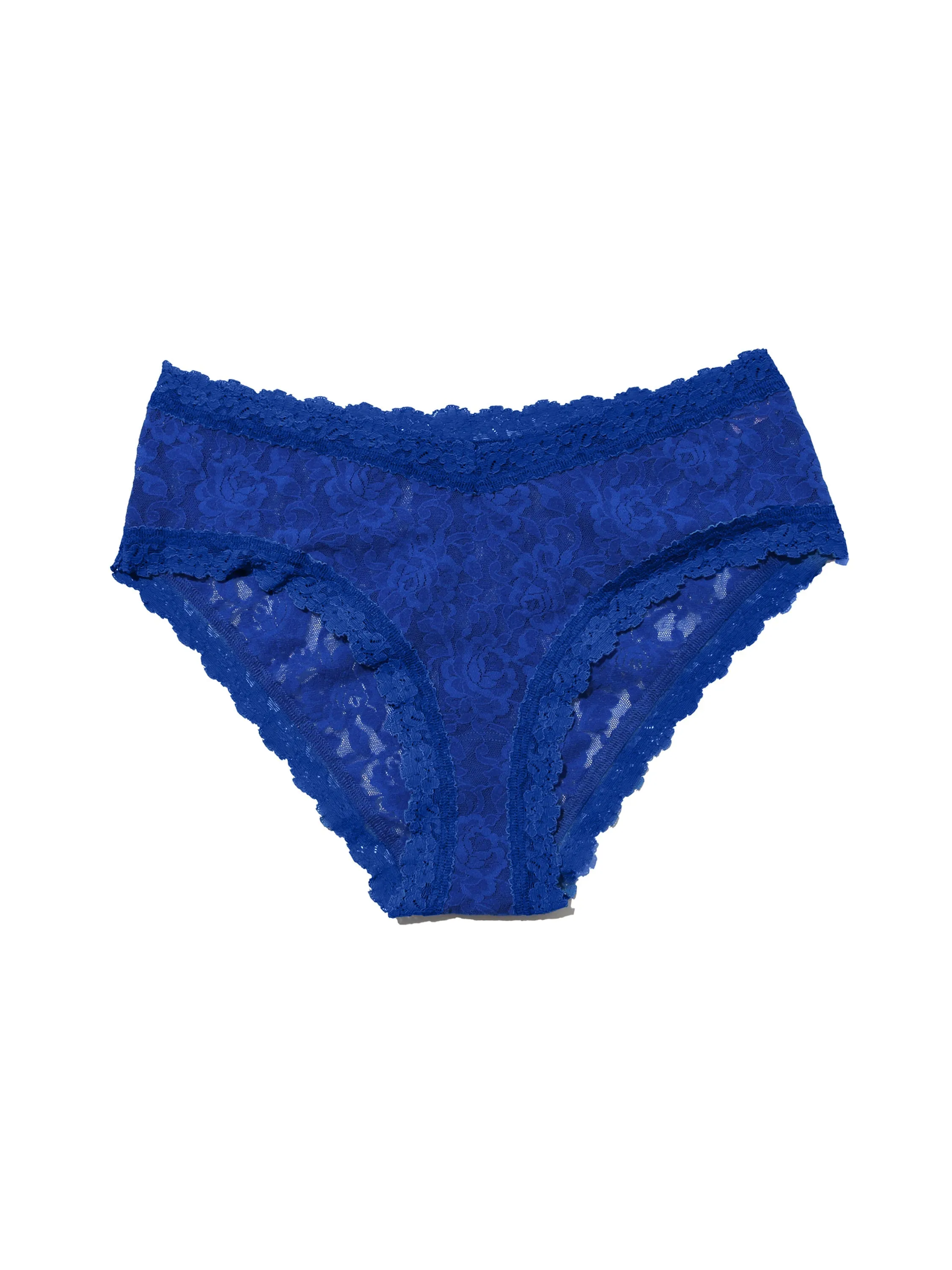 Signature Lace V-Front Cheeky Cobalt Blue sold by Hanky Panky
