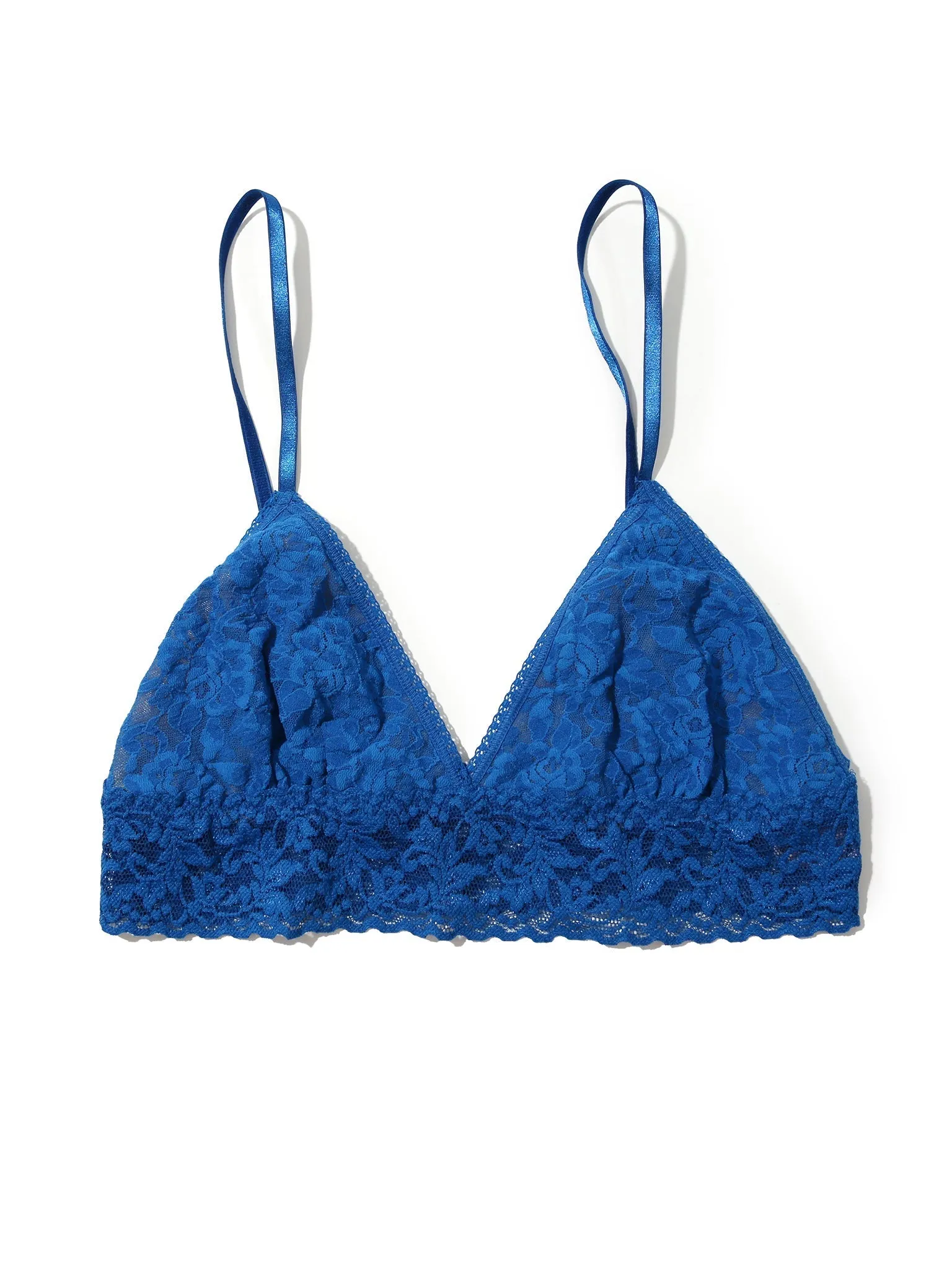 Signature Lace Padded Triangle Bralette Deep Dive Blue Sale sold by Hanky Panky product image thumbnail 2