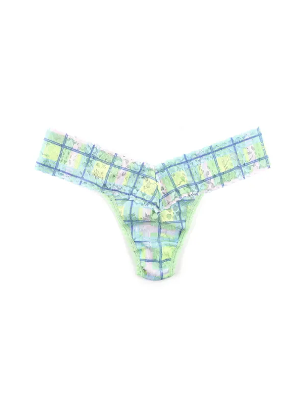 Printed Daily Lace™ Petite Low Rise Thong Hazy Morning Sale sold by Hanky Panky