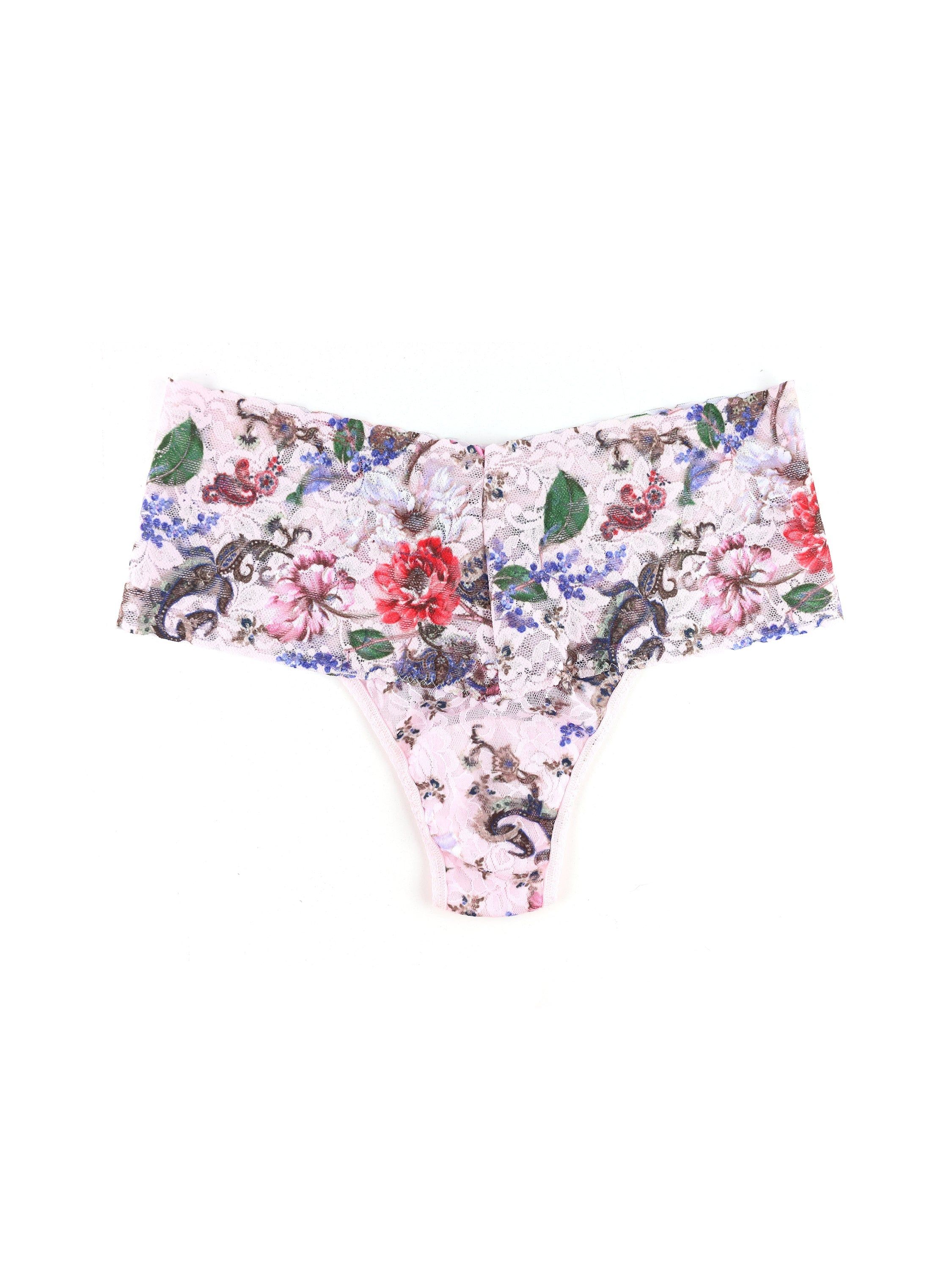 Printed Retro Lace Thong Sale sold by Hanky Panky