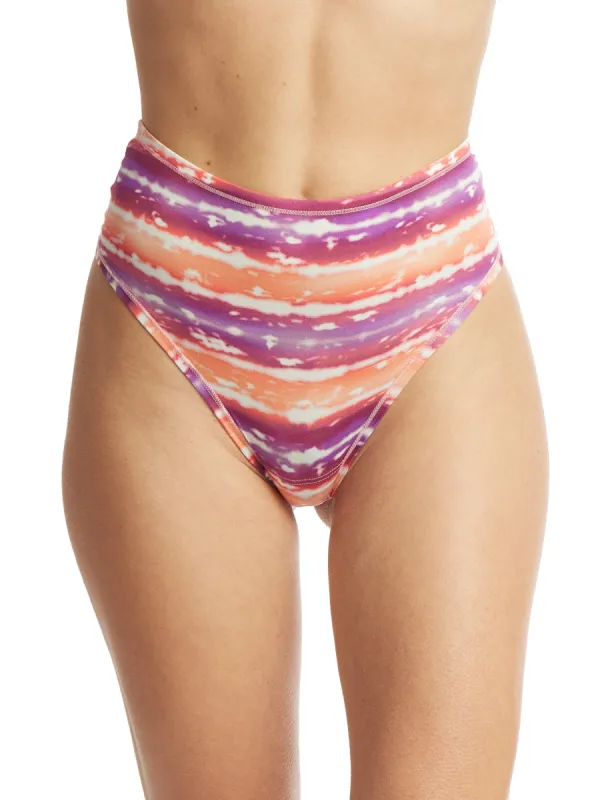 Printed PlayStretch™ High Rise Thong Paint The Town sold by Hanky Panky