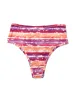 Printed PlayStretch™ High Rise Thong Paint The Town sold by Hanky Panky