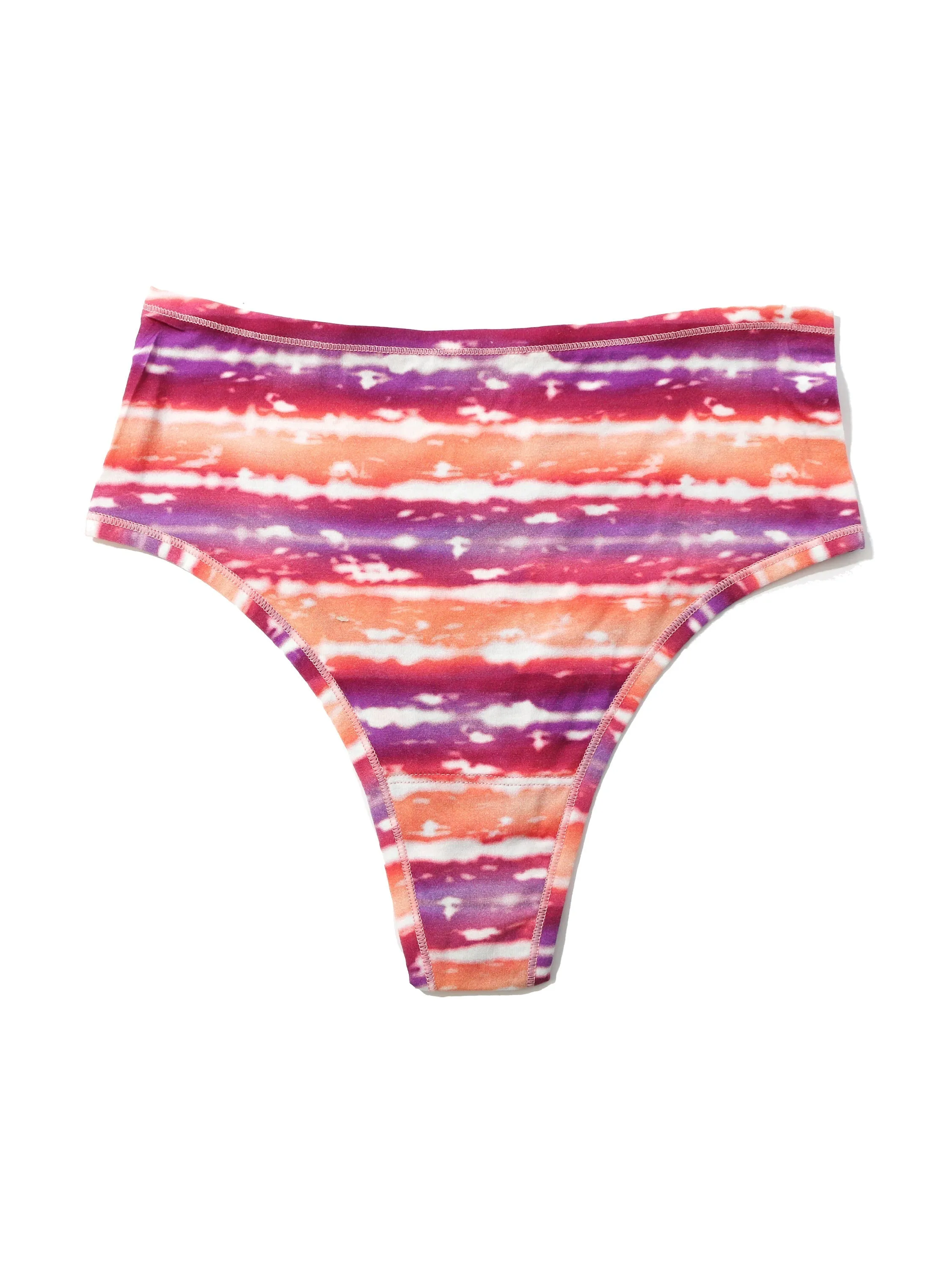 Printed PlayStretch™ High Rise Thong Paint The Town sold by Hanky Panky product image thumbnail 5