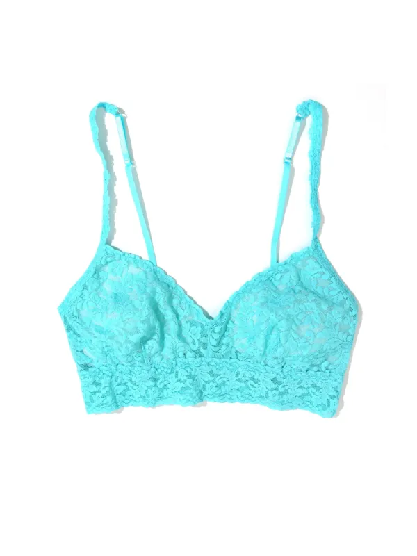 V-Neck Retro Lace Bralette Aquatic Blue Sale sold by Hanky Panky