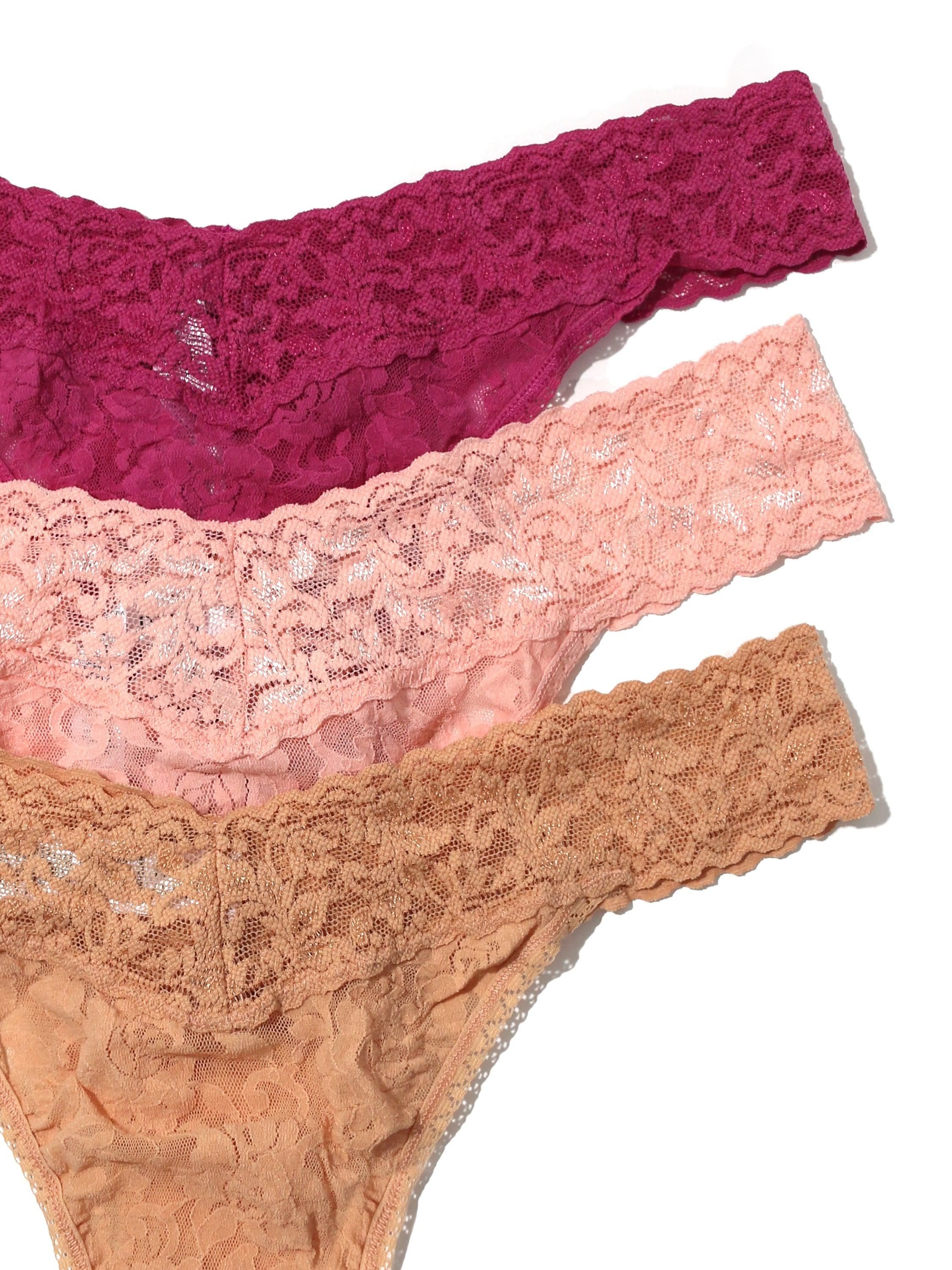 3 Pack Signature Lace Original Rise Thongs in Printed Box Sale sold by Hanky Panky product image thumbnail 2