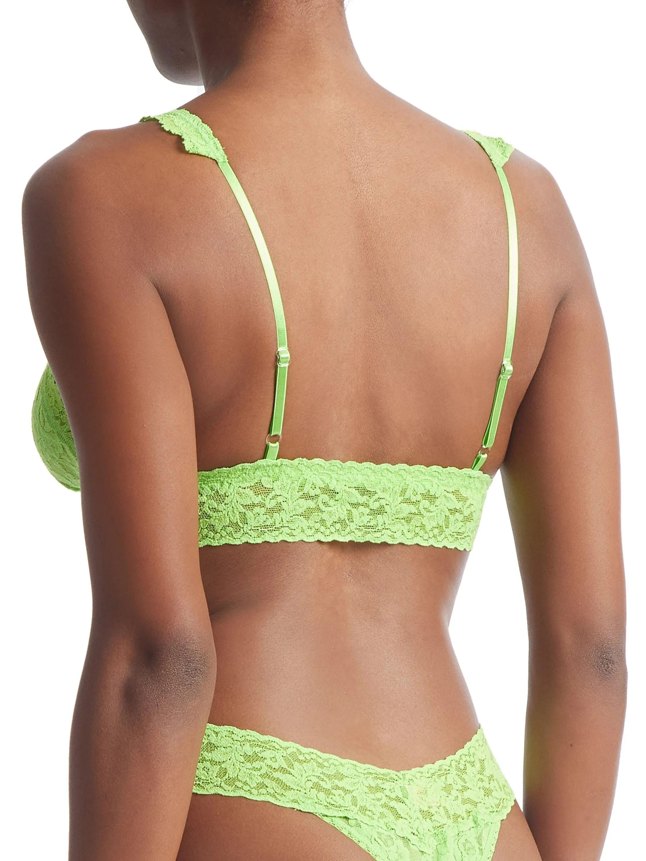 Signature Lace Crossover Bralette Lush Green Sale sold by Hanky Panky product image thumbnail 3
