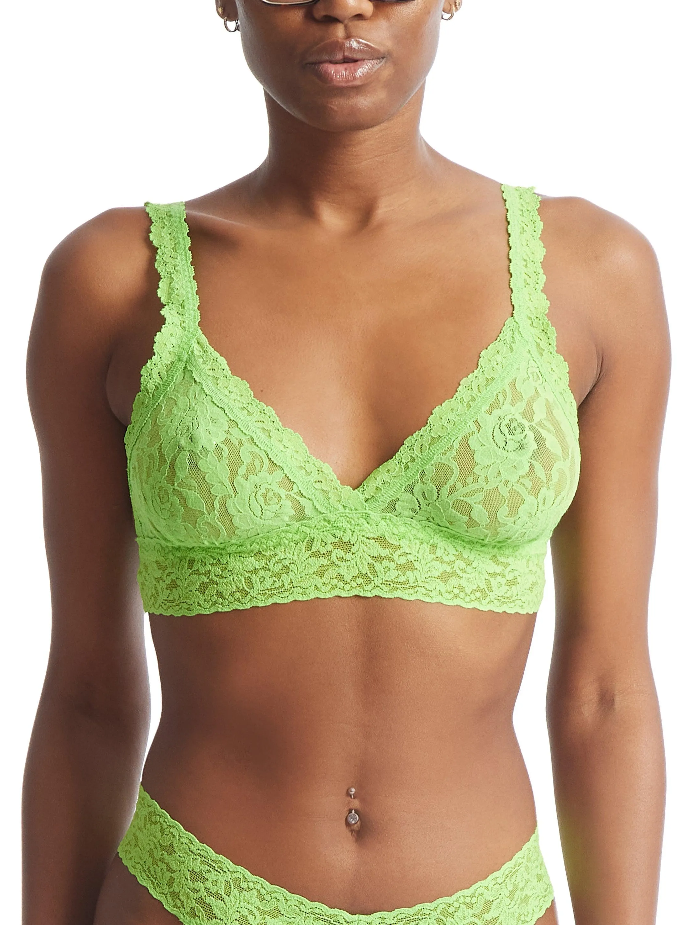 Signature Lace Crossover Bralette Lush Green Sale sold by Hanky Panky product image thumbnail 2