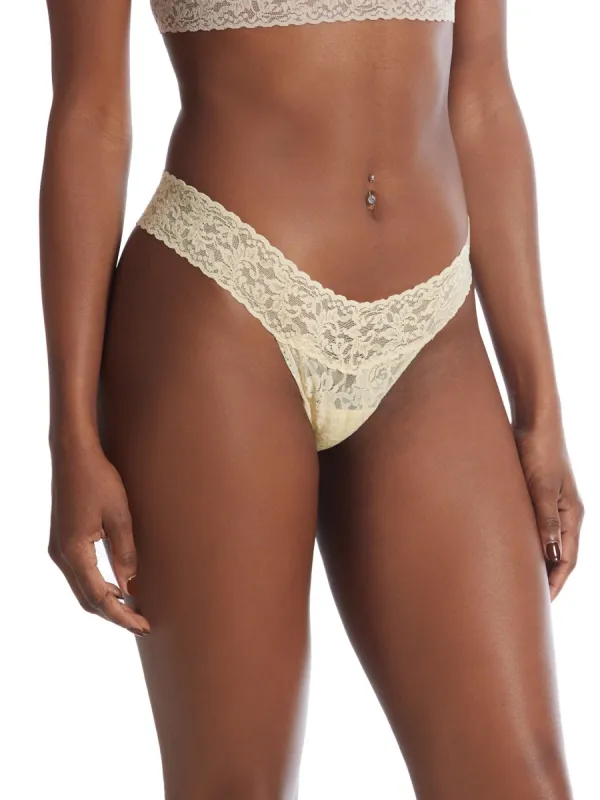 4911® Signature Lace® Low Rise Thong Shortcake Yellow sold by Hanky Panky