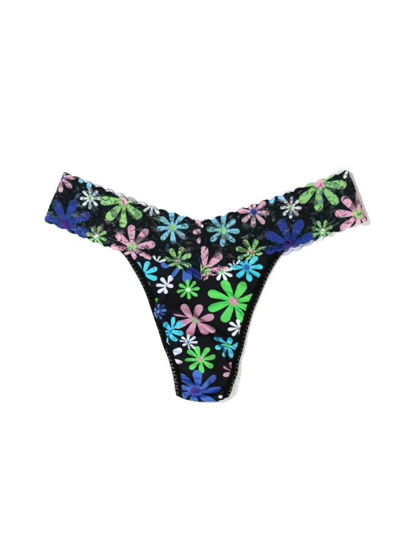 Supima® Cotton Printed Original Rise Thong Pure Joy Sale sold by Hanky Panky