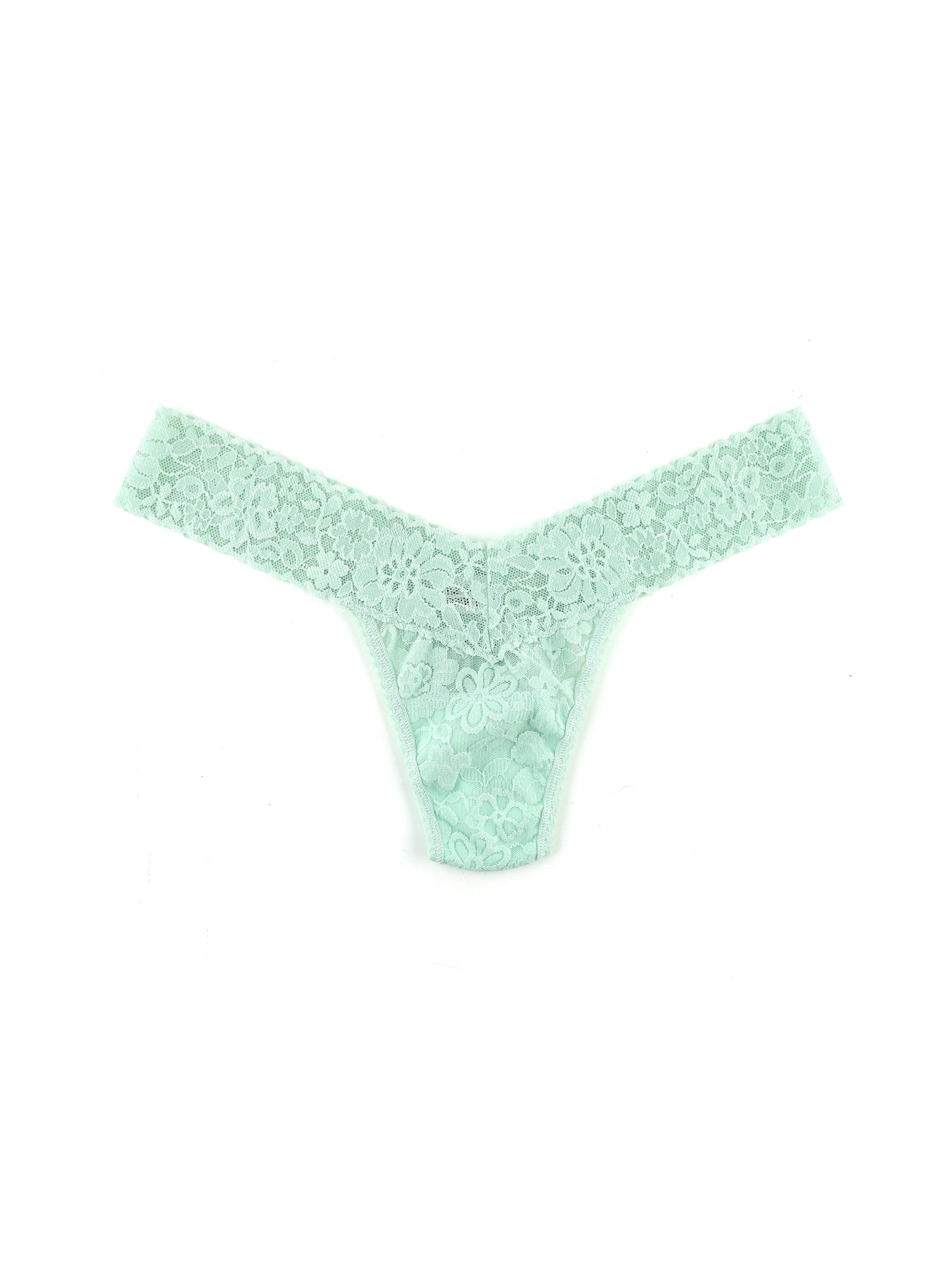 Daily Lace™ Low Rise Thong Cool Sage Green Sale sold by Hanky Panky