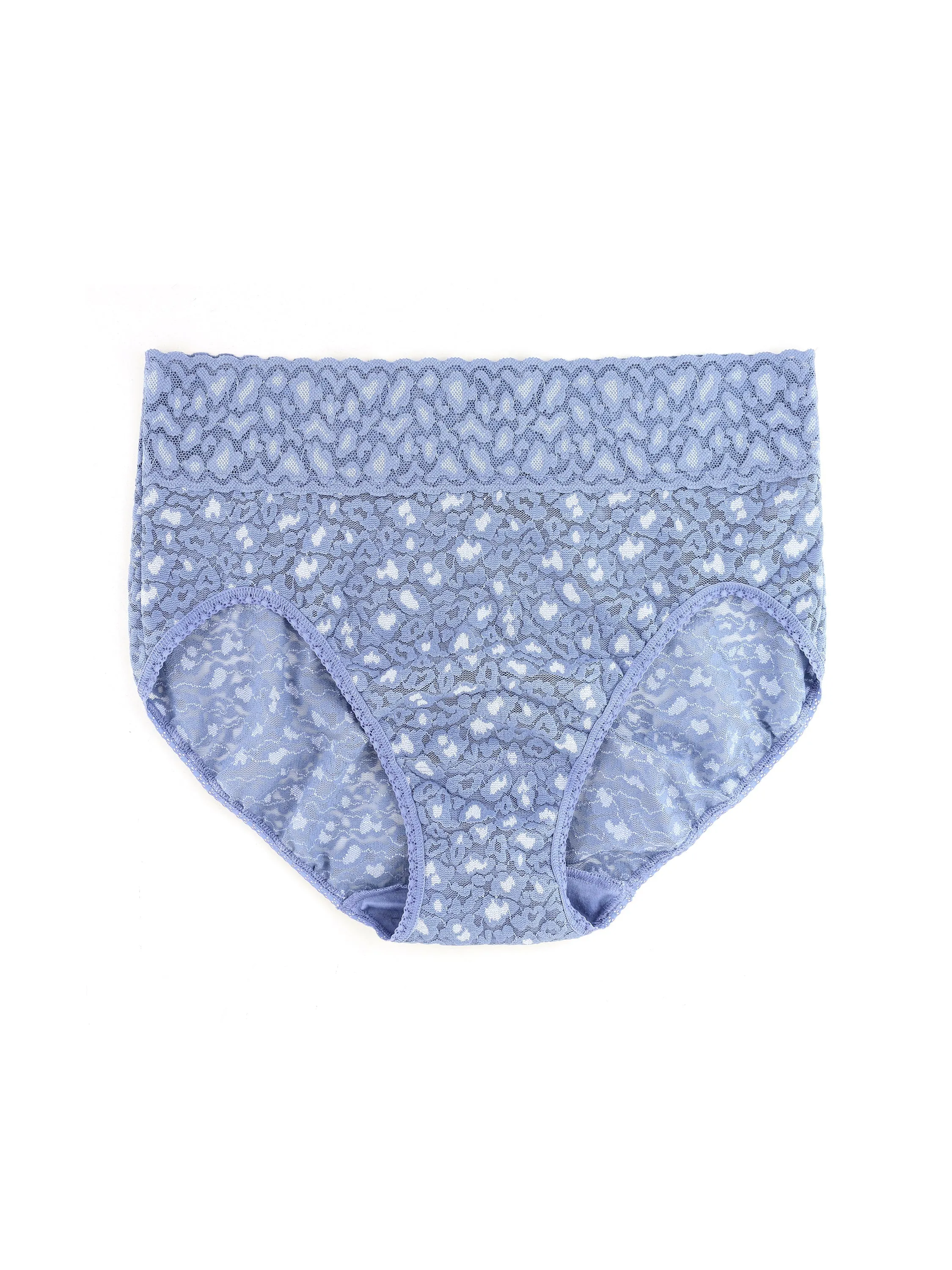 Cross-Dyed Leopard French Brief Stonewash Blue sold by Hanky Panky