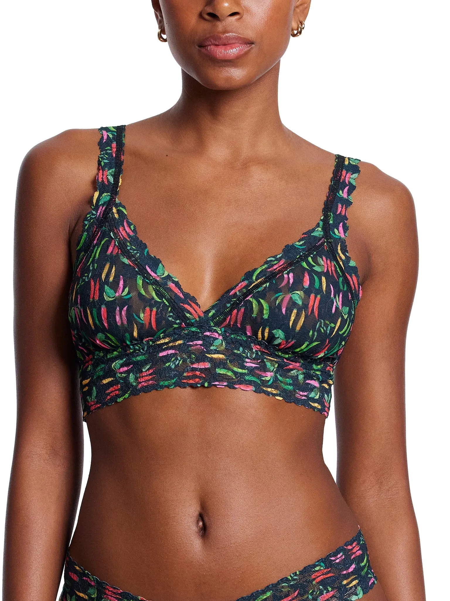Printed Signature Lace Crossover Bralette Extra Spice Sale sold by Hanky Panky