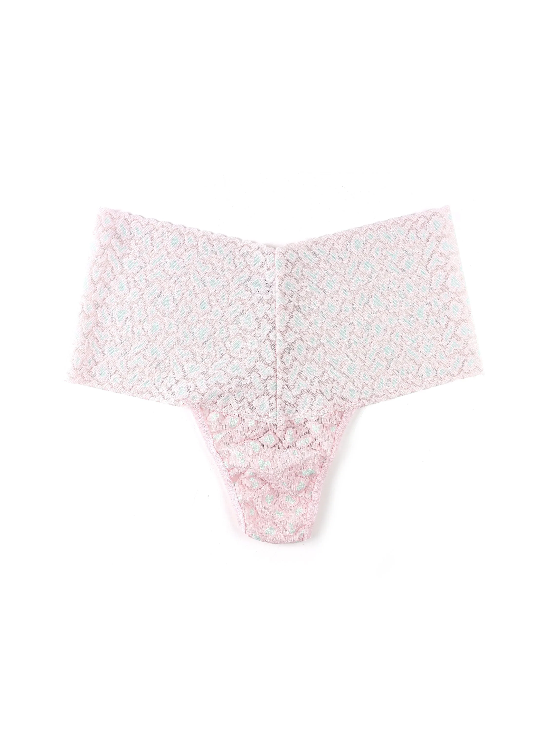 Cross-Dyed Leopard Retro Thong Monday Morning sold by Hanky Panky